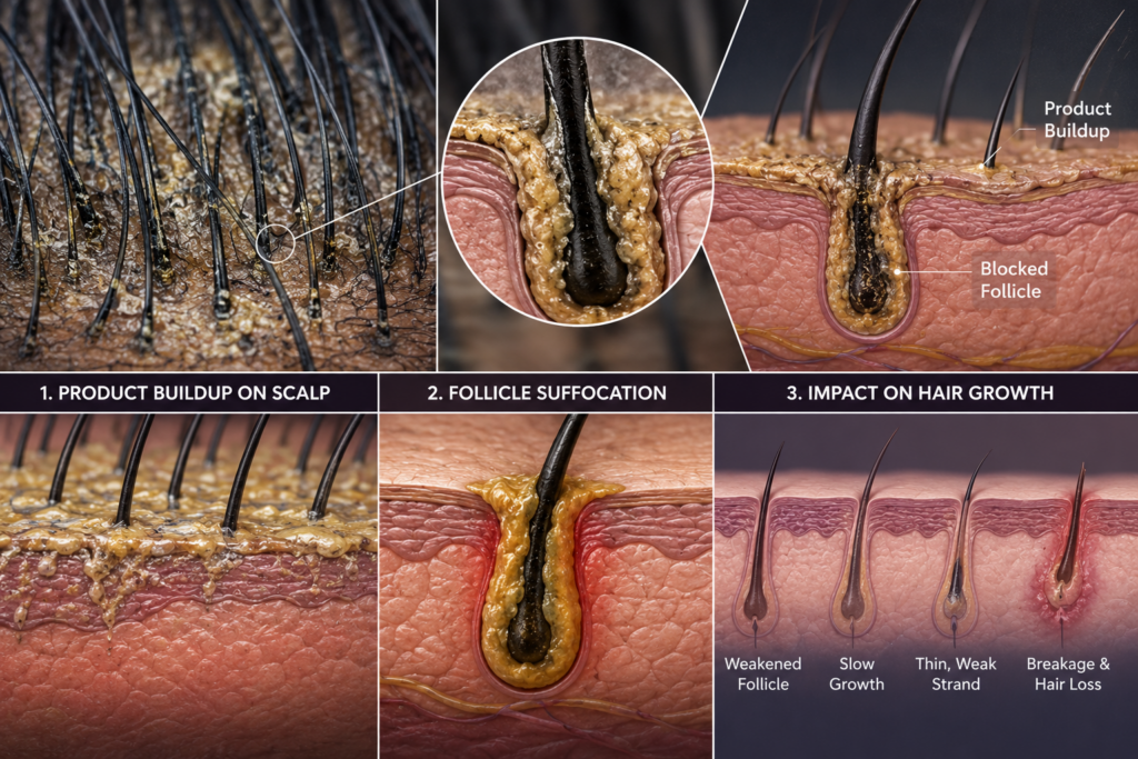 Product Buildup & Follicle Suffocation